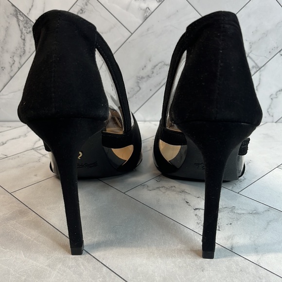 NWT Thalia Sodi Womens Nessy Black Translucent Pointed Toe Stiletto Pumps 8.5M - Picture 5 of 9